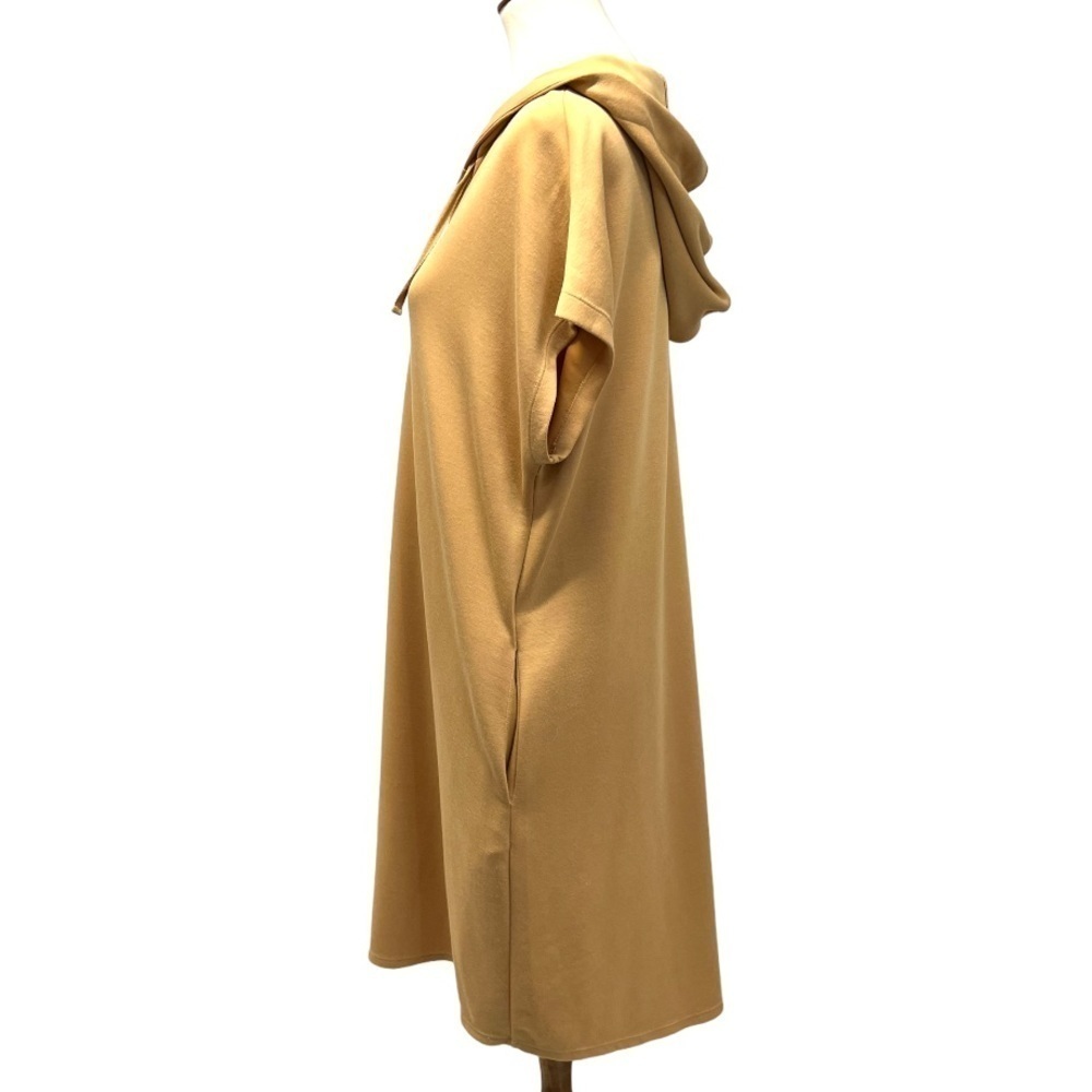 Magaschoni Pale Gold Modal Blend Hooded Sweatshirt Dress Women’s Large - Picture 4 of 9